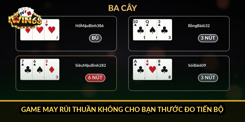 Game may rủi thuần không cho bạn thước đo tiến bộ