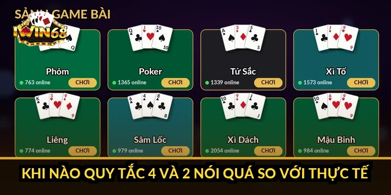 Khi nào quy tắc 4 và 2 nói quá so với thực tế?